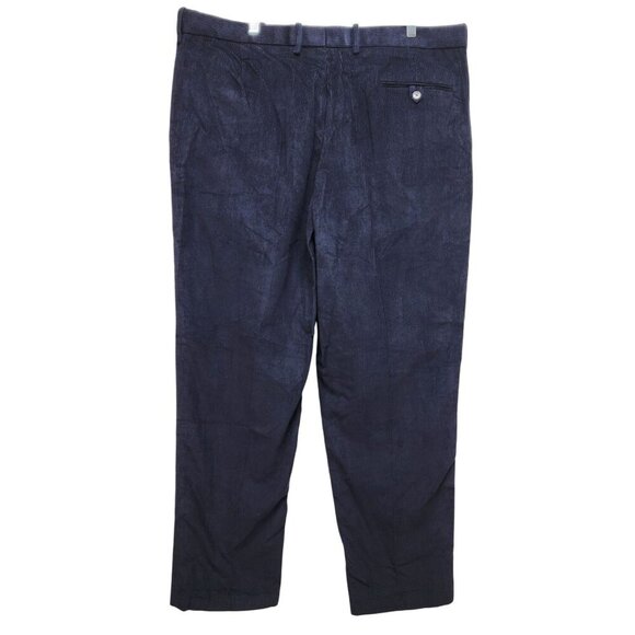 Pegasus Mens Navy Blue Corduroy Pants Size 42x31 Straight-Leg - Picture 2 of 7